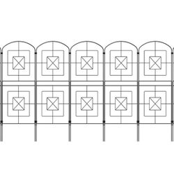 Extra Tall 37.8 Inch Metal Decorative Garden Fence Panel 15 Pack Durable Weather-Resistant Privacy Screen