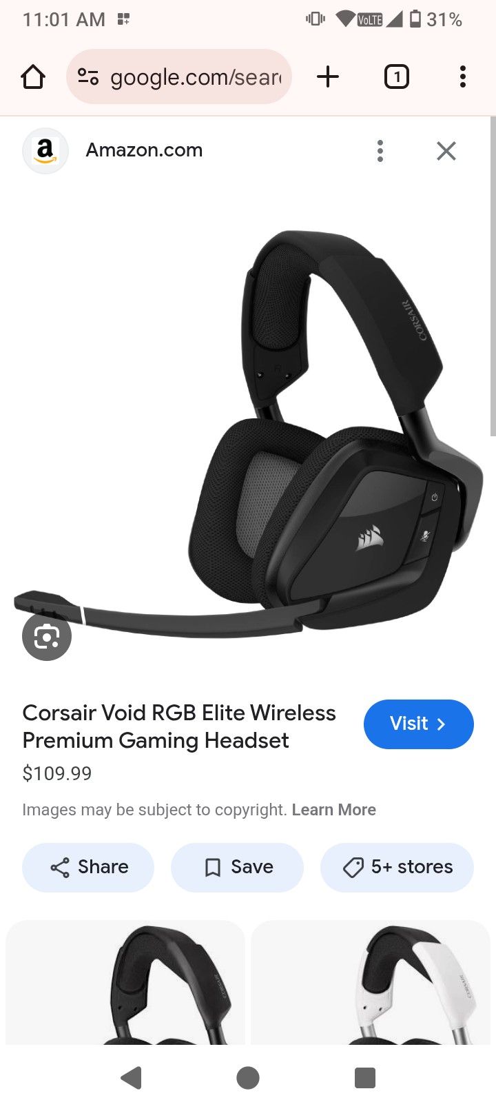 Corsair Wireless Headset Like New With Box
