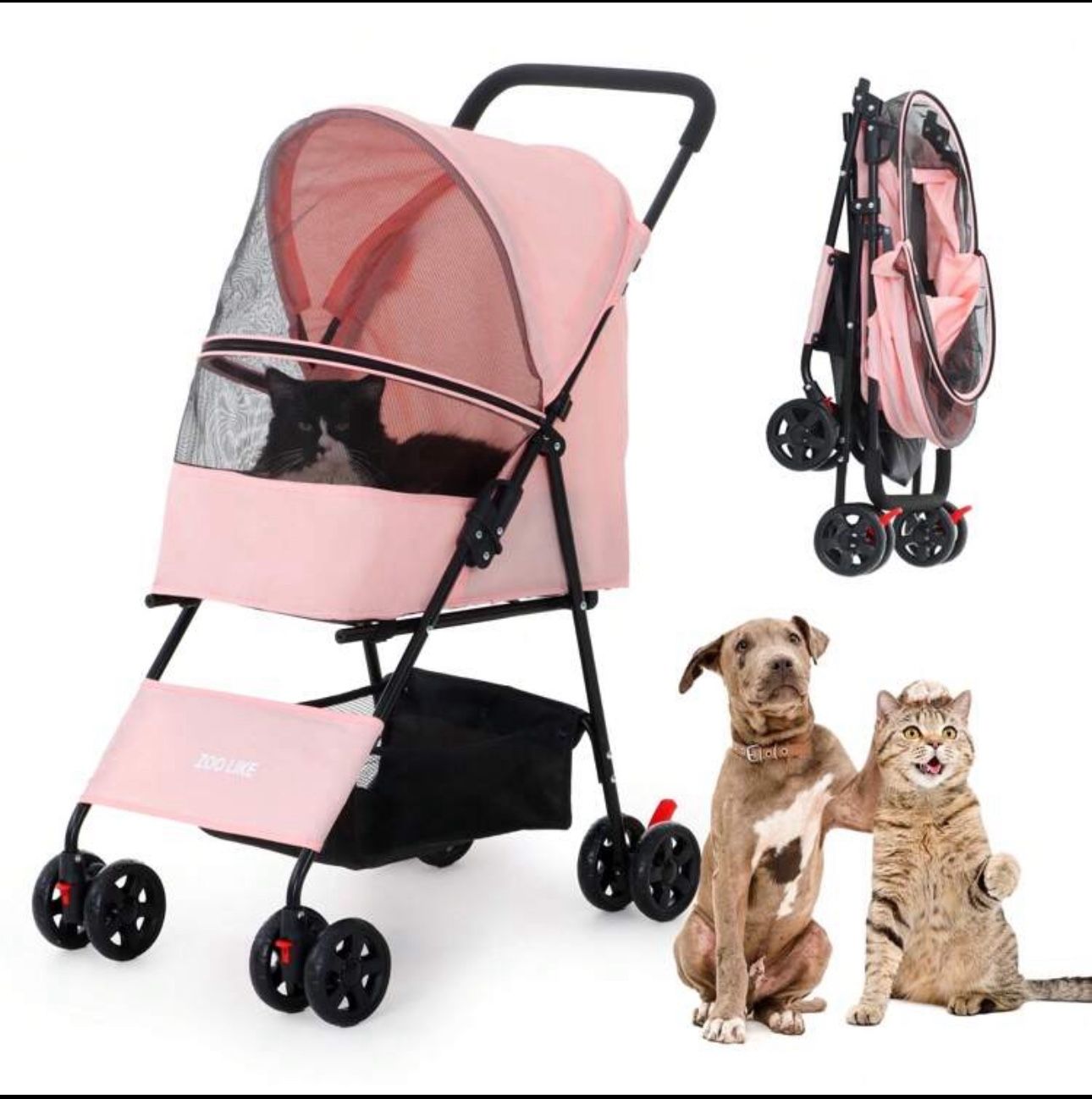 Pink Pet Stroller
