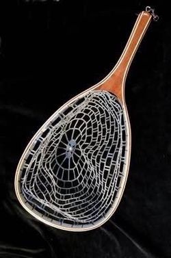 New Ghost Net Wooden with Rubber Net - Fly Fishing