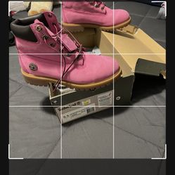 Tim’s Size 5.5 Pink..)size 4.5 Tim’s Red NEW CONDITION $65 & $75…