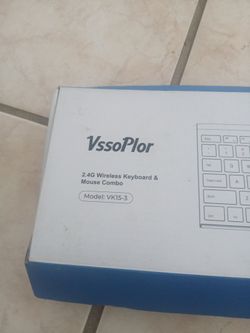 Vssoplor 2.4G Wireless Keyboard and mouse Combo