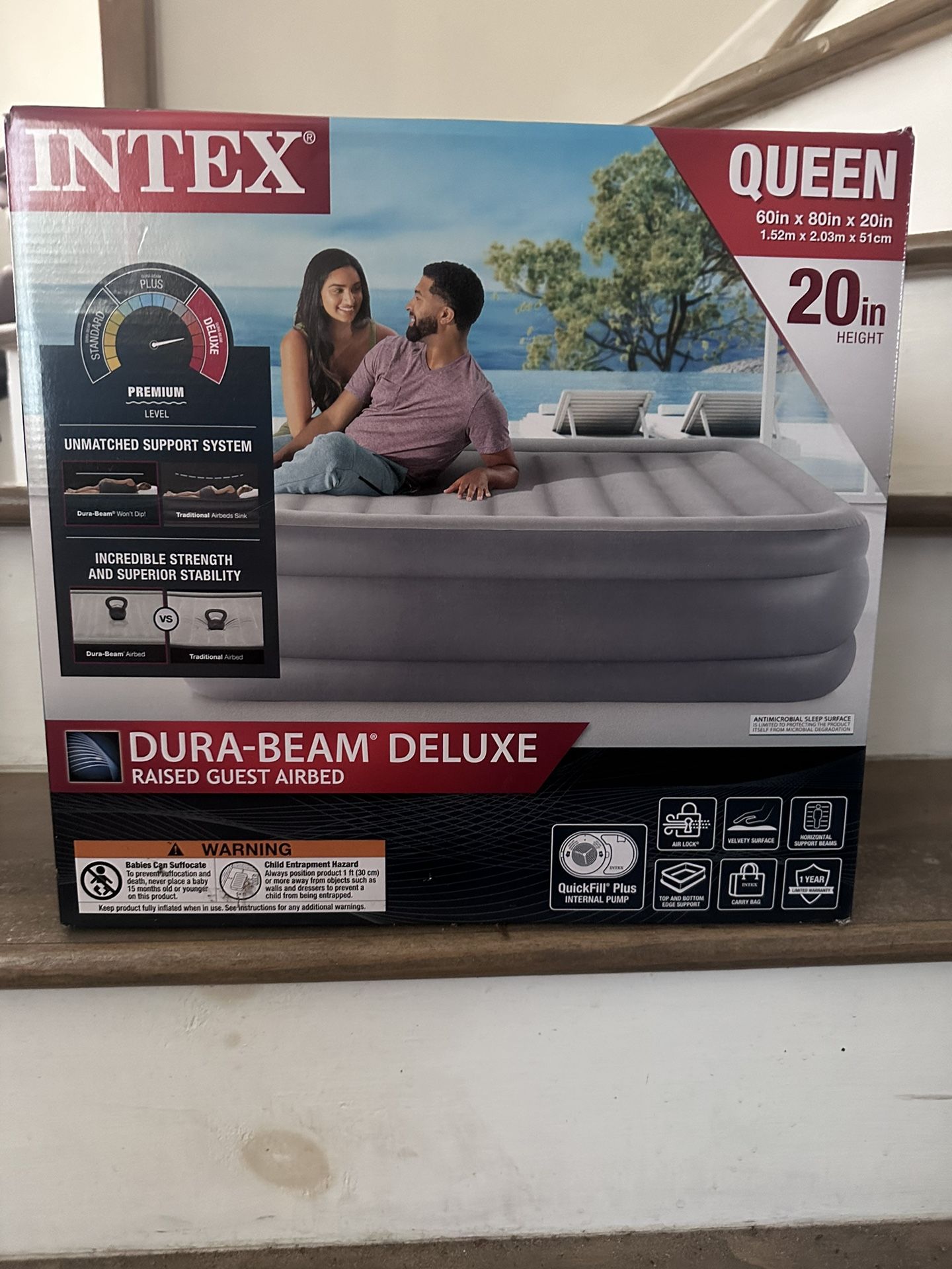Self Inflating Queen Size Air mattress. Brand New. Unopened And Never Used