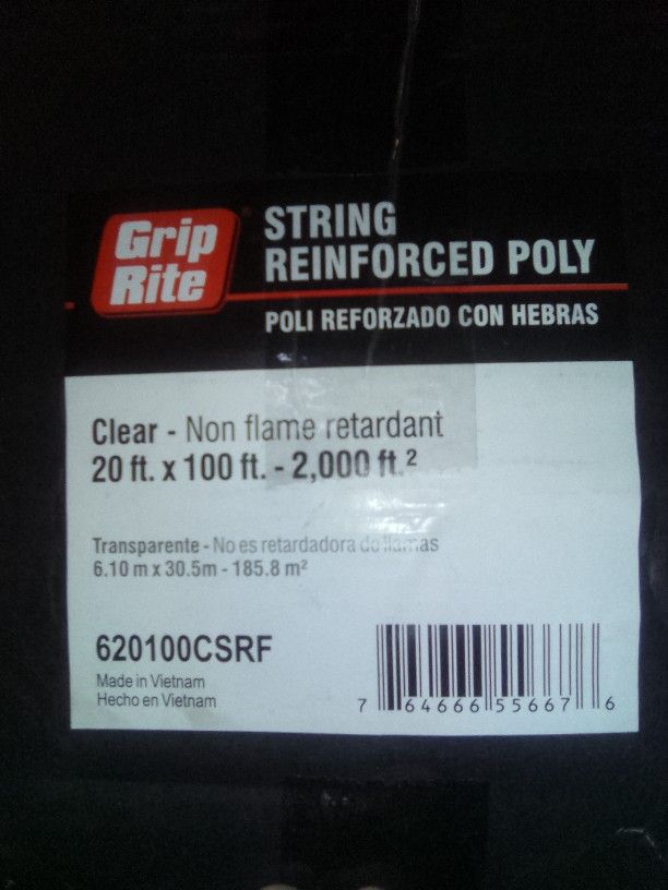 Construction Job Site String Reinforced Poly 20 by 100 ft