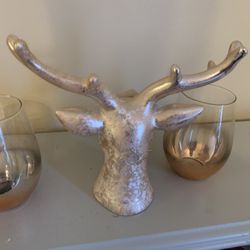 Blush Pink Deer And Rose Gold Pink Mercury Glasses