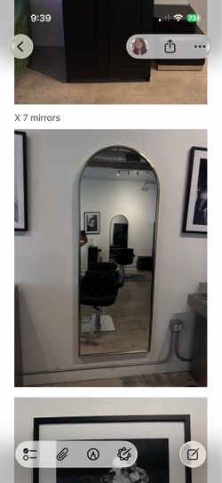 Arched mirror floor length