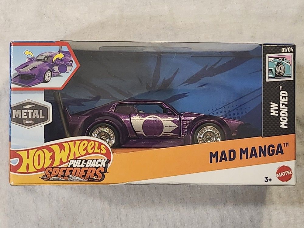 HOT WHEELS METAL DIECAST 1;43 SCALE. PULL BACK SPEEDERS. MODIFIED MAD MANGA. 1970'S NISSAN SKYLINE GT-R. JAPANESE BOSOZOKU/KAIDO RACER.