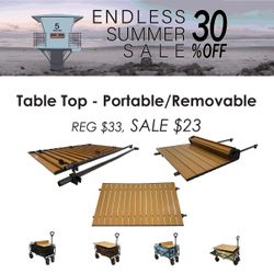 Table Top for wagons - Portable/Removable, $23
