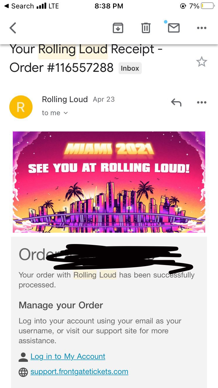 Rolling Loud VIP Tickets (July 23rd - July 25th)