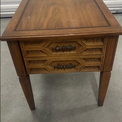 Mid Century End Side Table  Lamp Stand. Used in good condition with some cosmetic blemishes. There are a few scratches and scuff marks with one of the