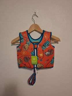 Speedo Kids Swim Vest Life Jacket Tiki Pineapple UV 50+ Age 4-6 Yrs 45-60 lbs NW
