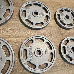 Olympic Reconditioned IVANKO’S  Weight plates  45s, 35s, 25s And 10s [230 Pounds]