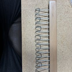 New Wood Metal Wall Hook - 12” Long 9 Hooks 