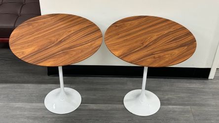 Saarinen Style Tulip Side Table ROSEWOOD Top