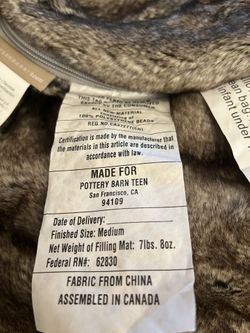 Pottery Barn Teen Faux-Fur Bean Bag Insert for Sale in San Antonio, TX -  OfferUp