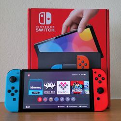 NINTENDO SWITCH OLED **MODDED** TRIPLE-BOOT SYSTEMS w/ANDROID TABLET MODE 300 SWITCH GAME 10000 RETROS