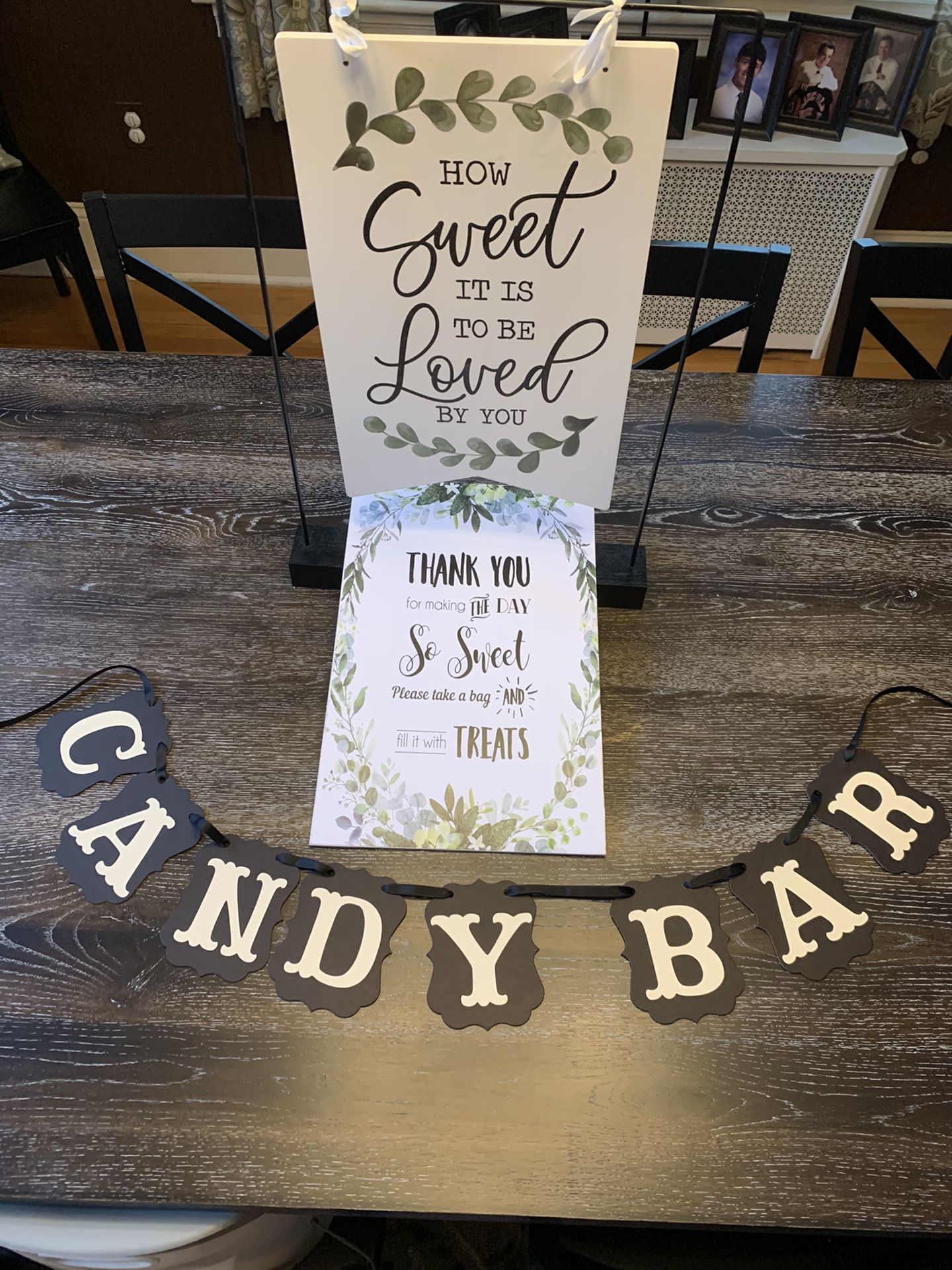 Candy Bar Signage For Wedding 