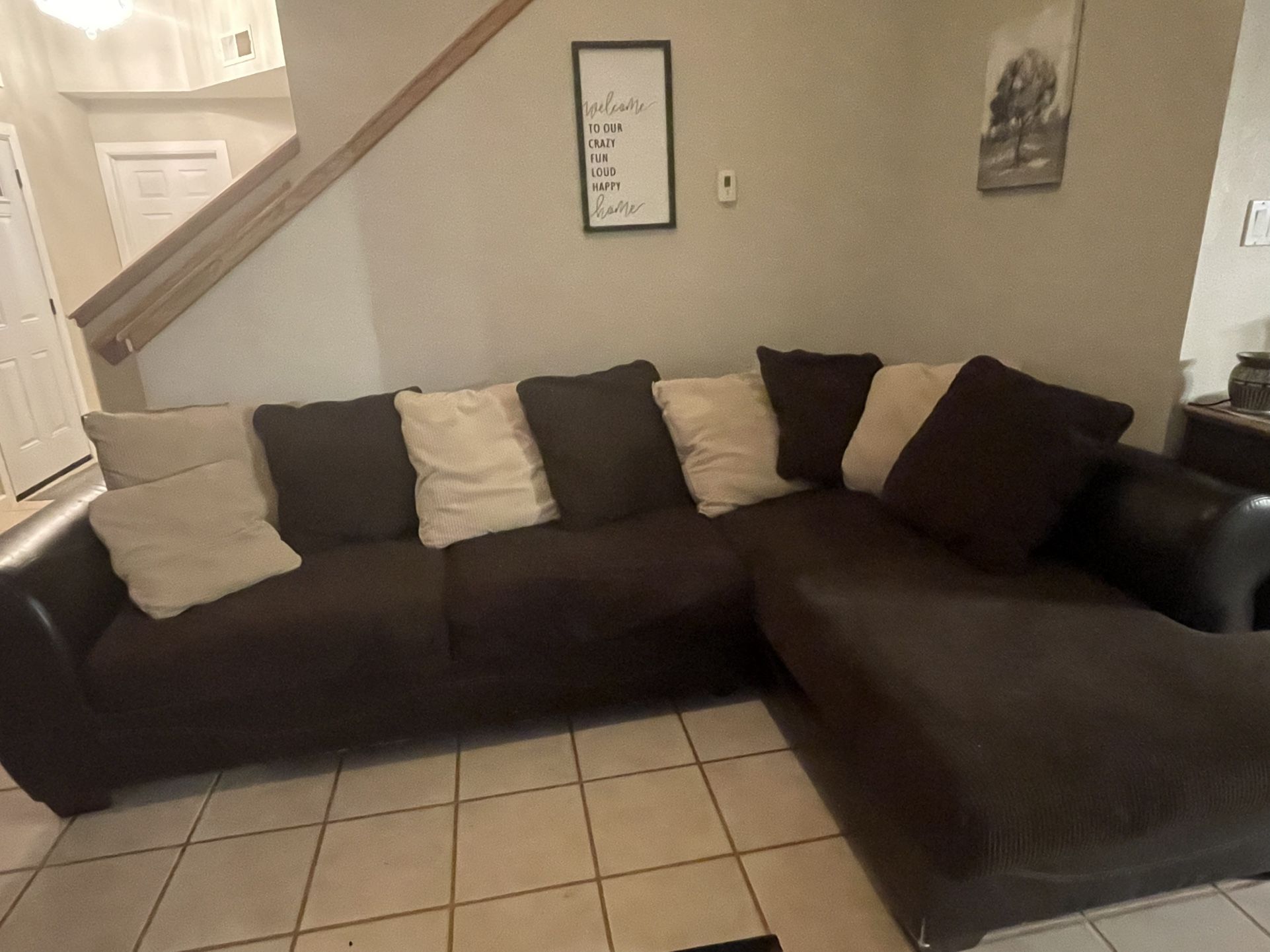 Sectional Couch and Rotating Circle Chair for Sale in Albuquerque, NM