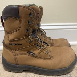 Redwing Size 8.  8 Inch Safety Toe Work Boots