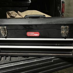 Hyper Tough 20-inch 2-Drawer Tool Box, Tool Chest with Flip-up Lid, Black, Steel
