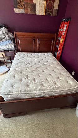 Queen Bed, Mattress , & Nightstand