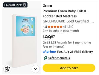 Graco crib foam mattress