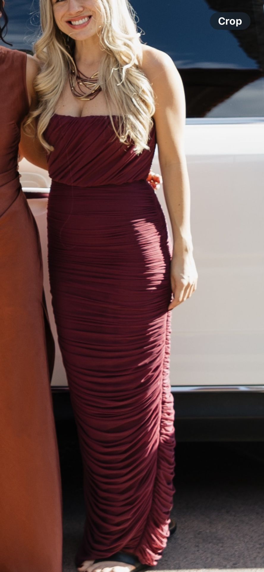 House Of CB Burgundy Dress