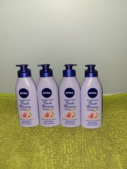 4 Nivea Body Lotion 16.9oz peach blossom