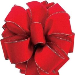 NEW! Red Velvet Crafting Ribbon w/ gold edge, 1.5" x 25 Yards (75 ft) (2 available, $5 each)