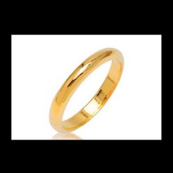 24k Solid Pure 999.9 Gold Handcraft Band