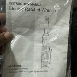Seesii 3/8" Long Neck Ratchet Wrench, 40Ft-lbs 6" Extended Cordless Ratchet Wrench Kit w/ 2x2.0Ah Batteries & Fast Charge, 220RPM Variable Speed Ratch