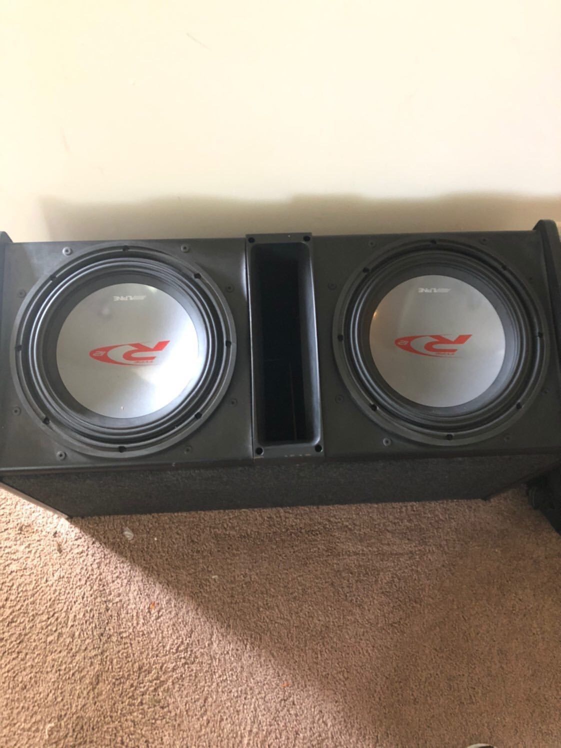 12 inch Alpine “TYPE R” Twin subs