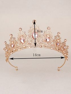 Rose gold Sparkle Rhinestone Crown Tiara Thumbnail