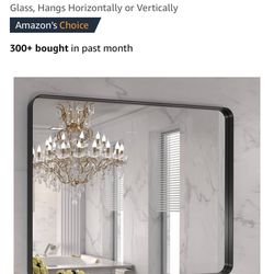 30x40 black frame mirror