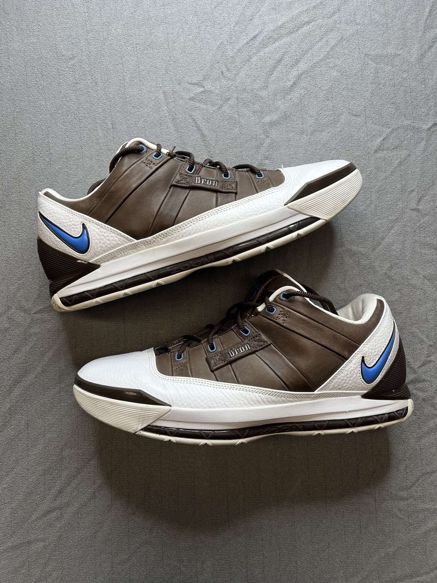 Rare 2006 Nike LeBron 3 Low Baroque Brown Basketball Shoes Mens 14 314010-143