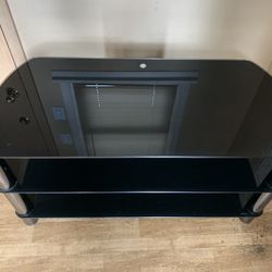Heavy duty glass TV stand