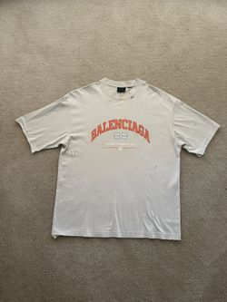 Balenciaga Beige Oversized T Shirt - Size Small