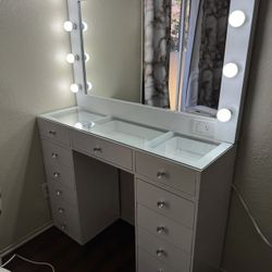 New All Mirror Hollywood Style Makeup Vanity 