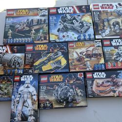 Lego Star Wars. All Used Built Once And Put Back Box In Good Condition