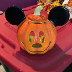 Micky Mouse Pumpkin Candle Holder 