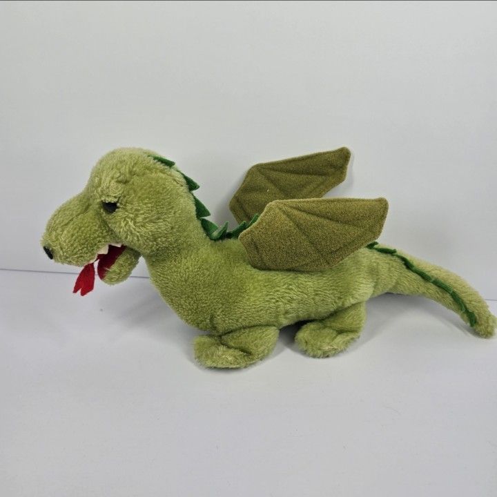 Vintage 1980 Dakin Dragonwick Green Dragon 12" Stuffed Animal Plush Toy D&D RARE