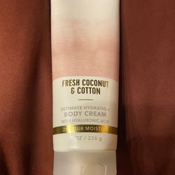 Bath & Body Works Body Cream - Fresh Coconut & Cotton, 8 Ounce