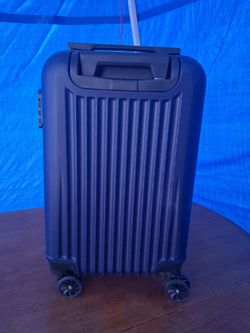 Blue traveling luggage