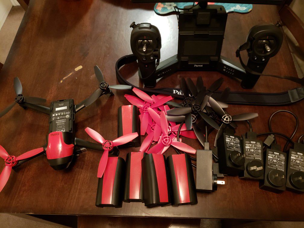 Parrot Bebop 2 drone with sky remote backpack and extras