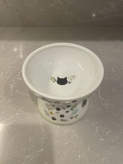 Necoichi Raised Cat Food Bowl Large Size (Botanical Garden Limited Edition)