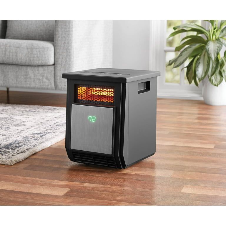 Mainstays HT1168 1500W Freestanding 4-Element Infrared Cabinet Space Heater,