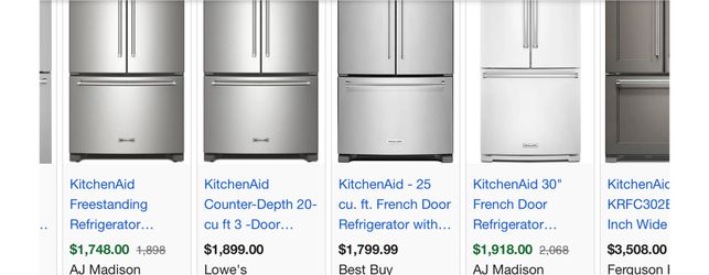 Kitchen Aid Reg Size Frig