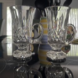 Set of 2 Vintage Waterford Lismore Crystal Irish Coffee Mug