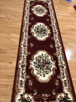 New floral carpet runner size 3x10 nice red rug runners