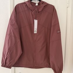 Alo Yoga Vantage Nylon Ripstop Track Jacket Burgundy NWT SOLD OUT